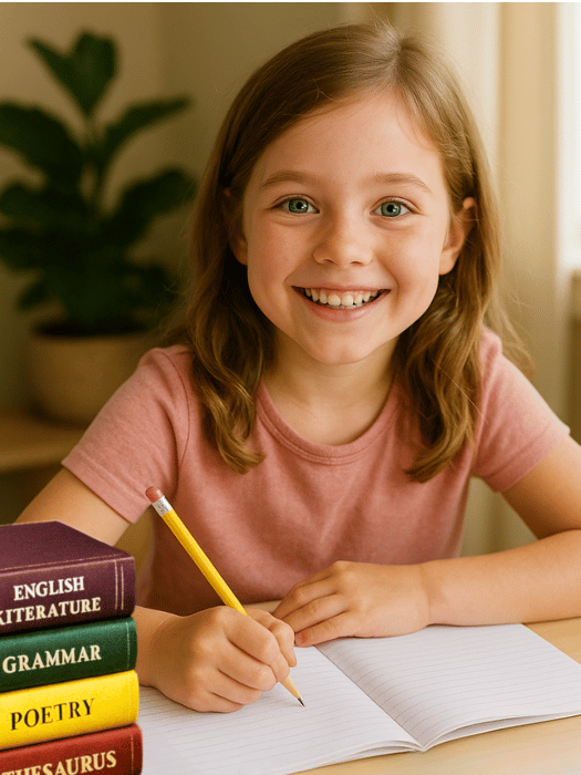 child writing
